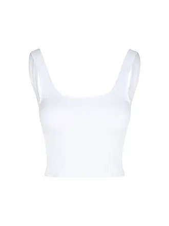 AIM'N | Top côtelé sans coutures pour femmes | weiss
